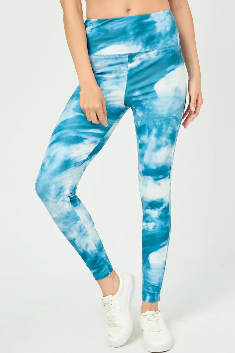Womens Tie Dye Print Leggings
