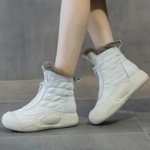 Womens Waterproof High-Top Snow Boots - Winter Defender Footwear
