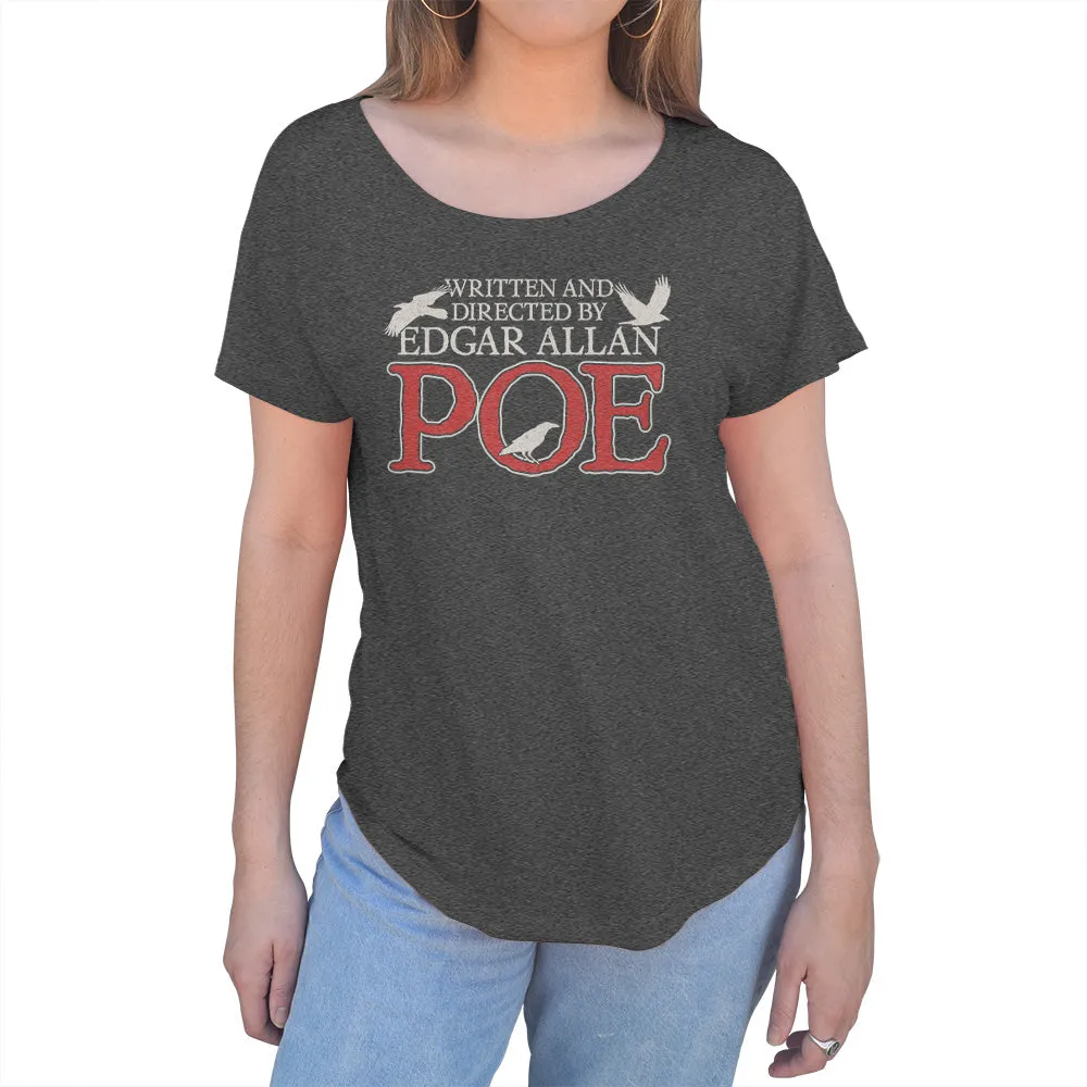Women's Written and Directed by Edgar Allan Poe Scoop Neck T-Shirt