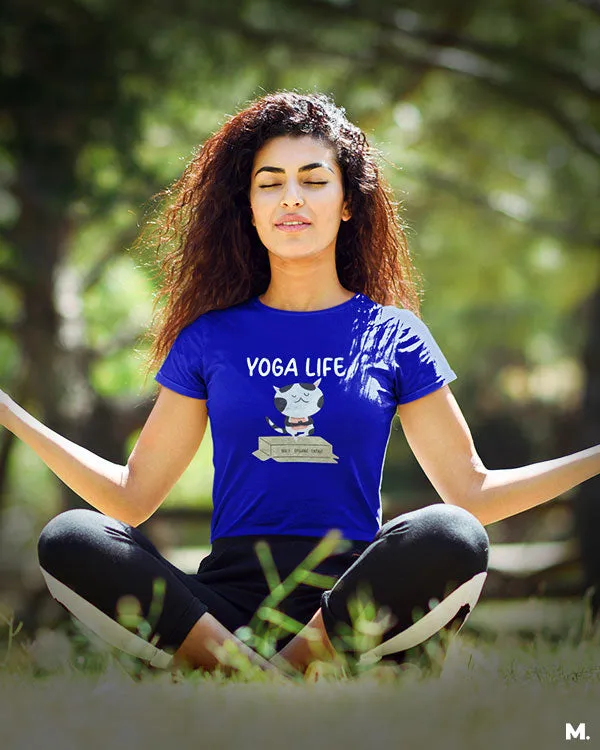 Yoga life - 100% organic catnip printed t shirts