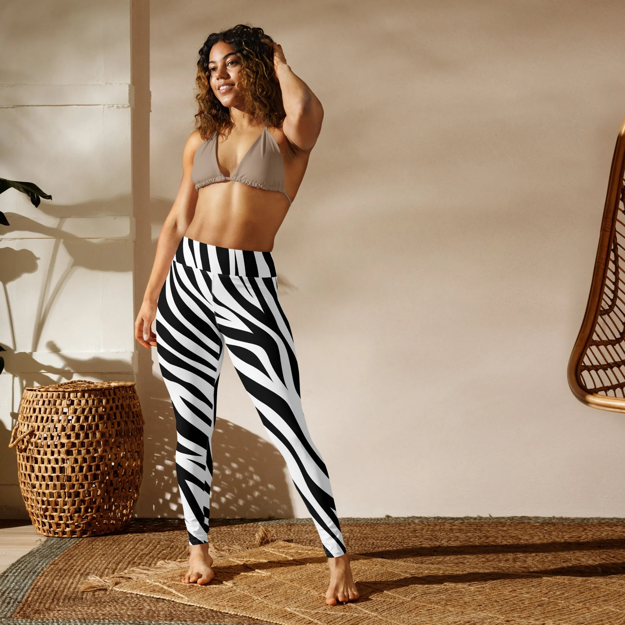 Zebra High-waist Yoga Leggings