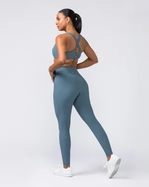 Zero Rise Rib Ankle Length Leggings - Tidepool